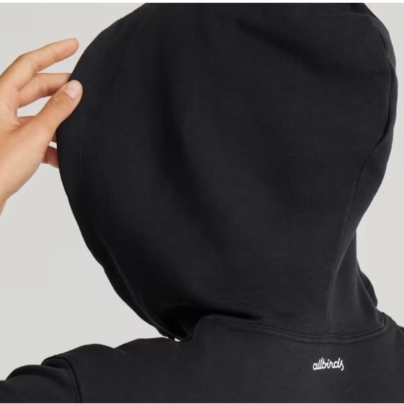 Allbirds Women’s The R&R Hoodie Natural Black Medium - Picture 3 of 16
